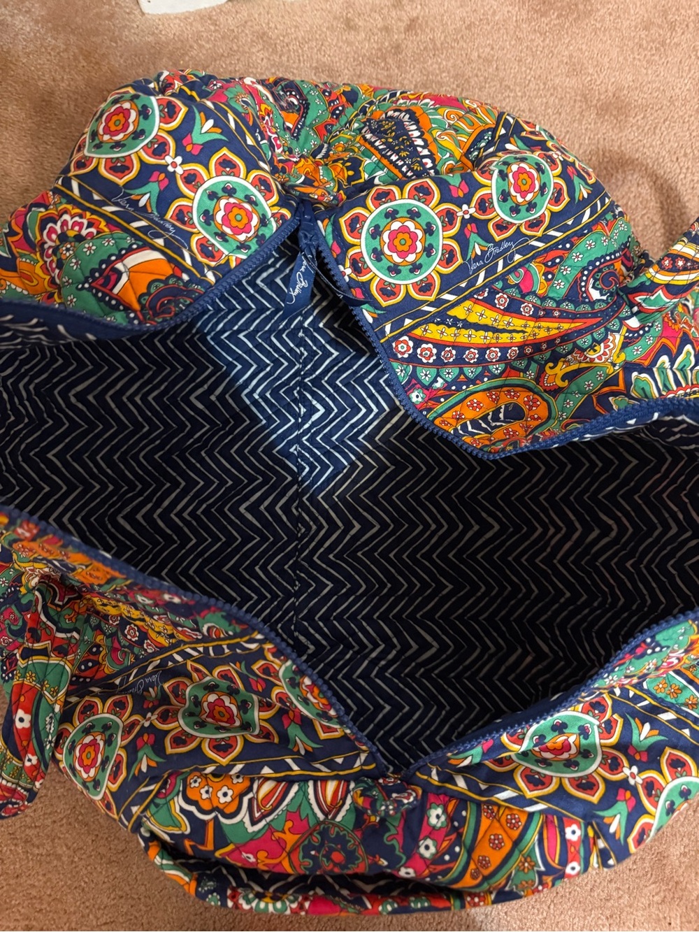 Vera Bradley Multi-Color Paisley Travel Duffel Bag 2 piece set - Picture 5 of 6